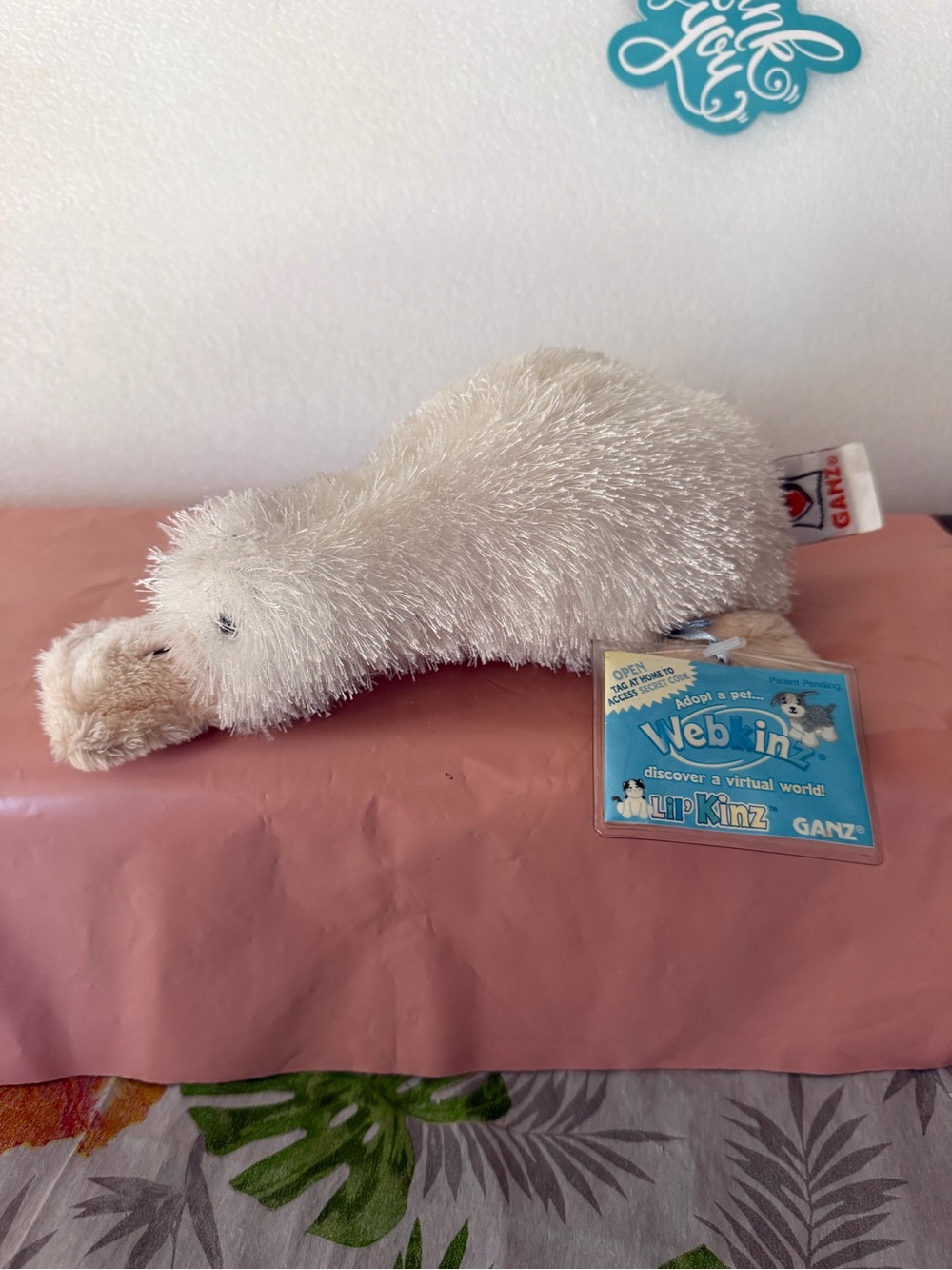 GANZ Cream Plush Platypus Small Pet Toy